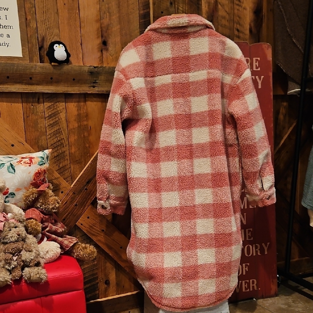 165 Gilli Pink and White Teddy Jacket - Picture 5 of 5